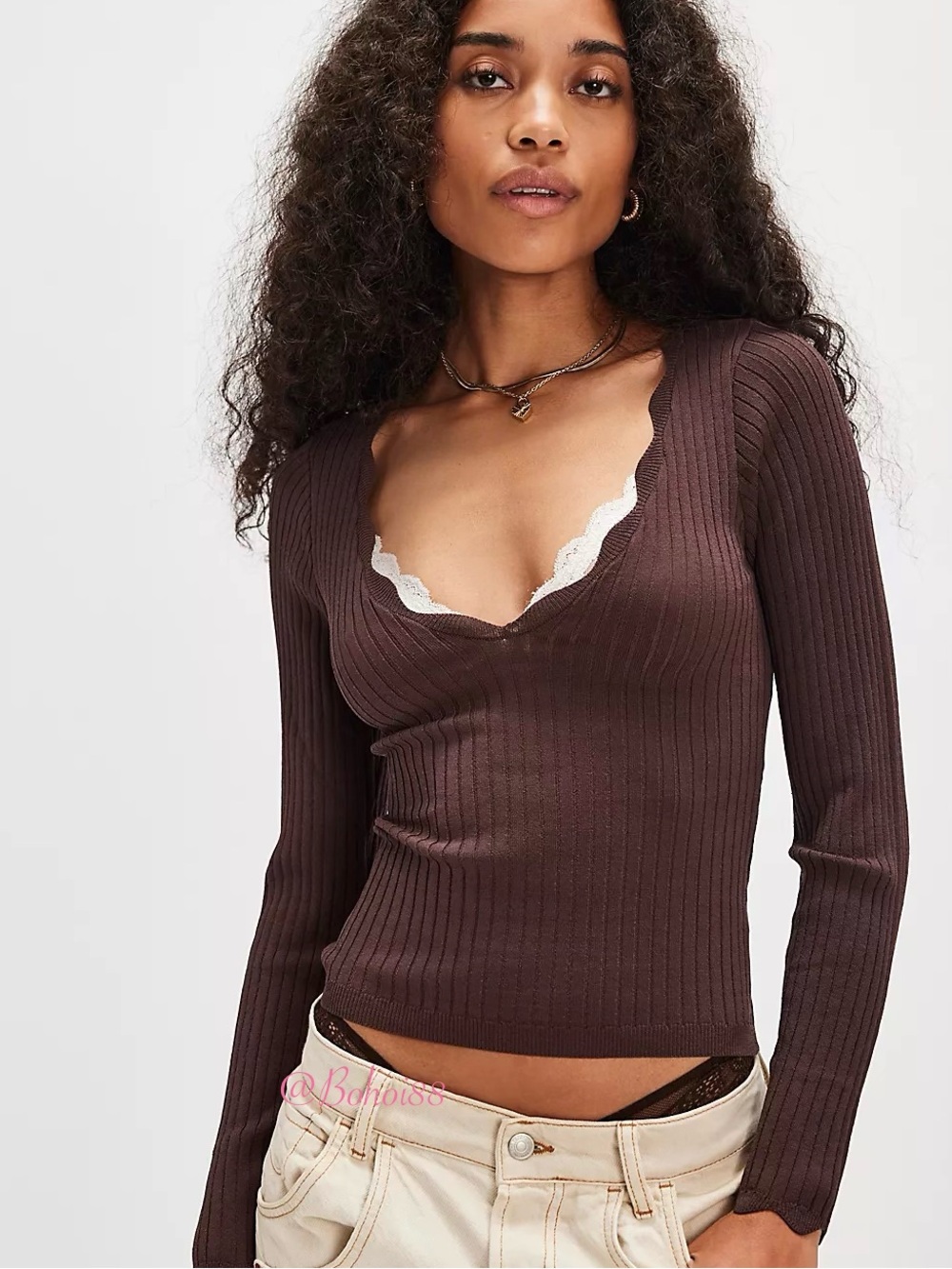 NWT Free People Easy Day Swit Long Sleeve Top